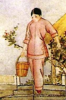 Detail of An Italian Holy Card of Saint Lucia Wang Cheng Date And Artist Unknown