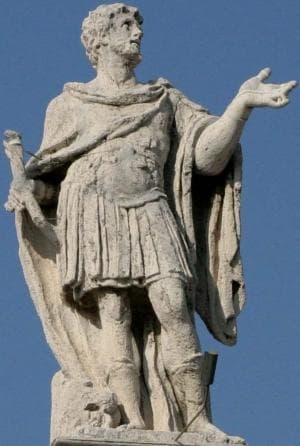 Statue of Saint Marinus of Anzarba C1668 Artist Unknown Colonnade of Saint PeterS Basilica Rome Italy