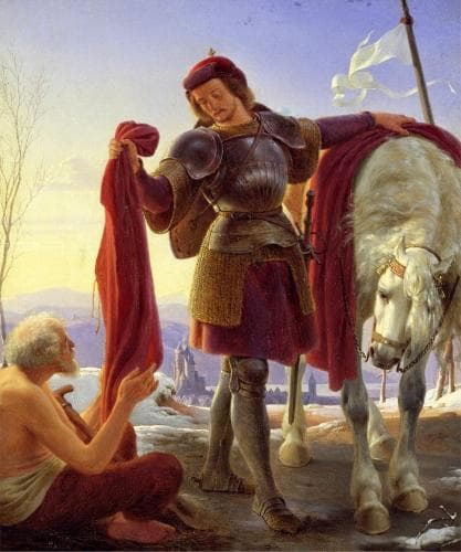 Detail of The Painting Saint Martin And The Beggar By Alfred Rethel 1836 Kunsthalle Hamburg Germany