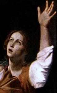 Detail From The Painting La Mise Au Tombeau By Caravaggio Showing Mary of Cleophas