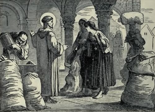 Pictorial Lives of The Saints Illustration For Saint Mesmin