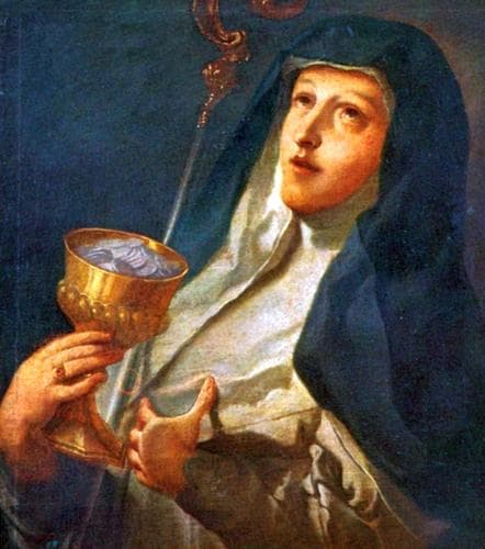 Detail of A Painting of Saint Mechthildis Von Dießen By Johann Evangelist Holzer 1737 The Painting Is In The Marienmünster Church Dießen Am Ammersee Germany