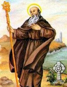 Detail of A Saint Natalis of Ulster Holy Card By Bertoni Date Unknown