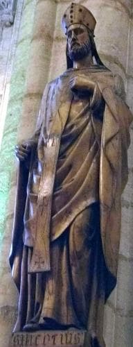 Statue of Saint Nicerius of Lyon Date And Artist Unknown Church of Saint Nizier Lyon France Photographed On 7 April 2018 By Majella1851