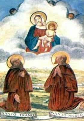 Italian Holy Card of Saint Nicolo And Saint Trano Date And Artist Unknown