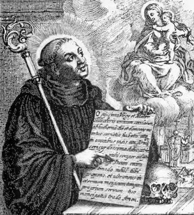 Illustration of Saint Odilo Abbot From The Book Saints of The Order of Saint Benedict Designed By Father Amandus Liebhaber
