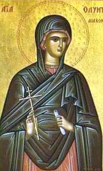 Detail of An Icon of Saint Olympiad of Constantinople Date And Artist Unknown