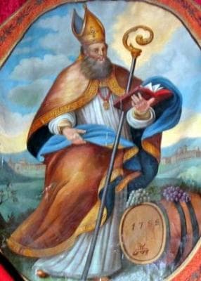 Painting of Saint Othmar of Saint Gall Church of Saint Othmar Madling Germany