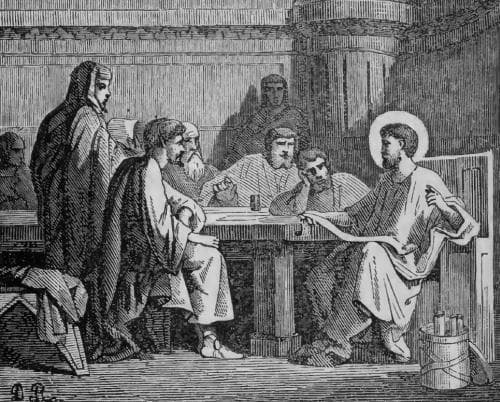 Pictorial Lives of The Saints Illustration For Saint Pantaenus Father of The Church