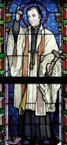 Detail of A Stained Glass Window of Saint Peter Chanel Date And Artist Unknown Lapaha Tonga Photographed On 26 December 2008 By TauʻOlunga