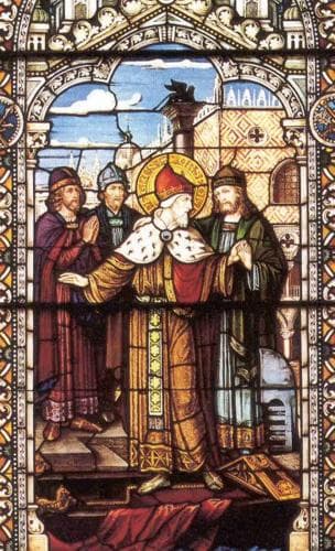 Saint Peter Orseolo Stained Glass Window At Saint Meinrad Abbey Saint Meinrad Indiana Usa Artist Unknown Much Thanks To Novice Shawn Henderson Pray For ShawnS Vocation And Novitiate