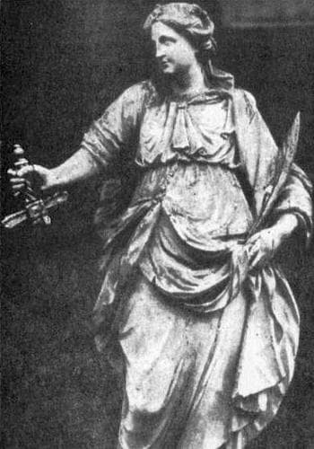 Detail of An Italian Holy Card of Saint Philomena of San Severino Date Sculpture Photographer And Printer Unknown