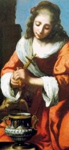 Detail of Saint Praxides From Saint Praxidis By Jan Vermeer Van Delft 1655 Oil On Canvas
