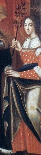 Detail of A Painting of Saint Precia of Epinal By JeanBaptiste Bataille 1725 Church of Saint Maurice Epinal France