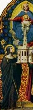Detail of A Holy Card of Saint Regintrudis of Nonnberg Date And Artist Unknown