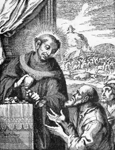 Illustration of Saint Rembert Archbishop From The Book Saints of The Order of Saint Benedict Designed By Father Amandus Liebhaber
