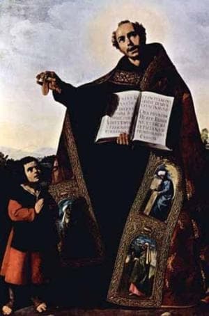 Detail of A Painting of Saint Romano of Antioch Date And Artist Unknown