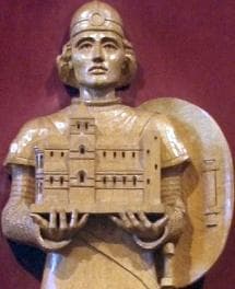 Detail of A Statue of Saint Ronald of Orkney Saint Magnus Cathedral Kirkwall Orkneys Scotland Taken On 23 May 2011 By Otter