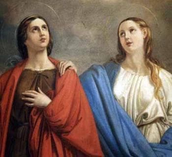 Detail of A Painting of Saint Rufina And Saint Secunda Date And Artist Unknown