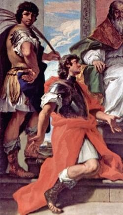 Saint Firmus of Verona And Saint Rusticus of Verona In A Detail From The Painting Saint Proculus Saint Firmus And Saint Rusticus With An Angel By Sebastiano Ricci 1704 Bergamo Italy