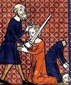 Detail of A Painting of The Martyrdom of Saints Sabina And Sabinian of Troyes Date And Artist Unknown