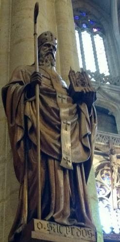 Statue of Saint Sacerdos of Lyon Date And Artist Unknown Church of Saint Nizier Lyon France Photographed On 7 April 2018 By Majella1851