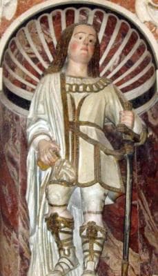 Statue of Saint Saturninus of Cagliari That Is On Top of The Tomb of His Relics In Cagliari Sicily