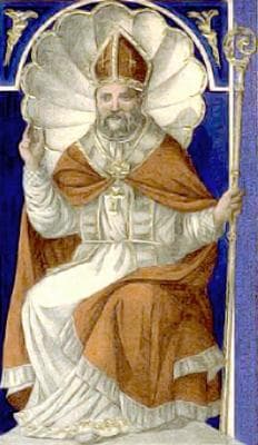 19Th Century Holy Card of Saint Severus of Naples