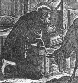 Detail of An Italian Holy Card of Saint Simeon of Padolirone Date And Artist Unknown