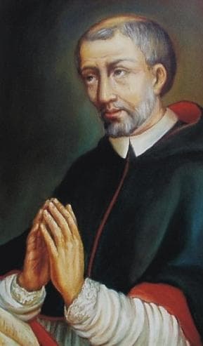 Detail of A Posthumous 19Th Century Painting of Saint Stanislas Kazimierczyk Artist Unknown