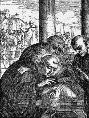 Illustration of Saint Sulpicius Archbishop From The Book Saints of The Order of Saint Benedict Designed By Father Amandus Liebhaber