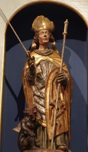 Statue of Saint Theodule of Grammont Chapel of Saint Theodule Île DOgoz Switzerland Date And Artist Unknown Photographed On 26 October 2015 By Traumrune