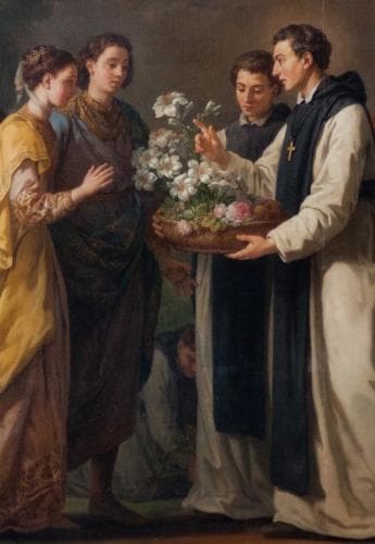 Detail of A Painting of Saint Theobald Offering An Eleven Branched Lilium To Saint Louis And Marguerite of Provence 1776 By JosephMarie Vien Palace of Versailles France Photographed By Fanny Schertzer