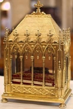 Relics of Saint John The Baptist Exposed In Its Reliquary At The Cathedral of Saint Jean De Maurienne In France Photographed On 7 August 2008 By Modesto Alexandre