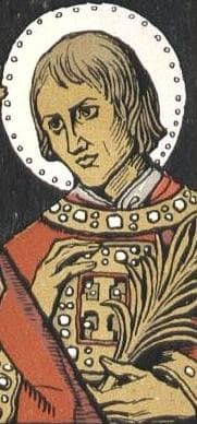 Detail From A Commemorative Event Card Showing Saint Kilian Saint Totnan And Saint Kolonat By Matthäus Schiestl 1907