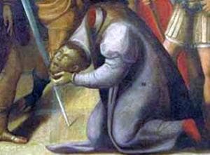 Detail of A Painting of The Martyrdom of Saint Ursicinus of Ravenna 1558 By Luca Longhi Museo DArte Della Citta Ravenna Italy