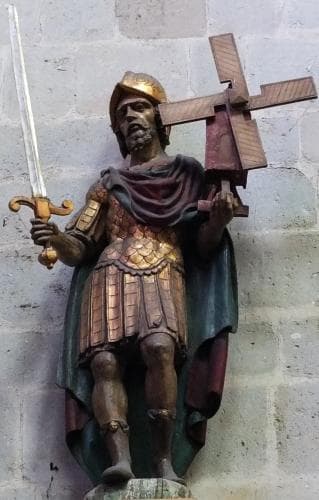 Statue of Saint Victor of Marseilles Date And Artist Unknown Church of Our Lady Across The River Dijle Mechelen Flanders Belgium