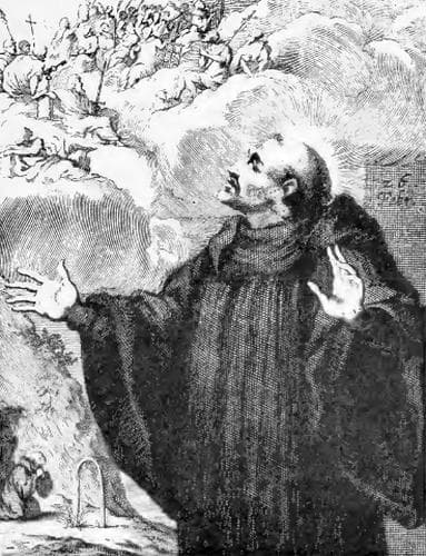 Illustration of Saint Victor Hermit And Monk From The Book Saints of The Order of Saint Benedict Designed By Father Amandus Liebhaber