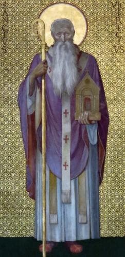 Detail of A Painting of Saint Victricius of Rouen In The Apse of The of The Church of SaintGervais Rouen France Date And Artist Unknown Photographed On 15 September 2012 By Giogo