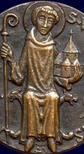 Detail of A Medallion of Saint Wandrille of Fontenelle Artist Unknown