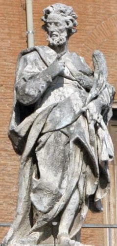 Statue of Saint Zosimus of Rome By Annibale Casella C1703 Colonnade of Saint PeterS Basilica Rome Italy