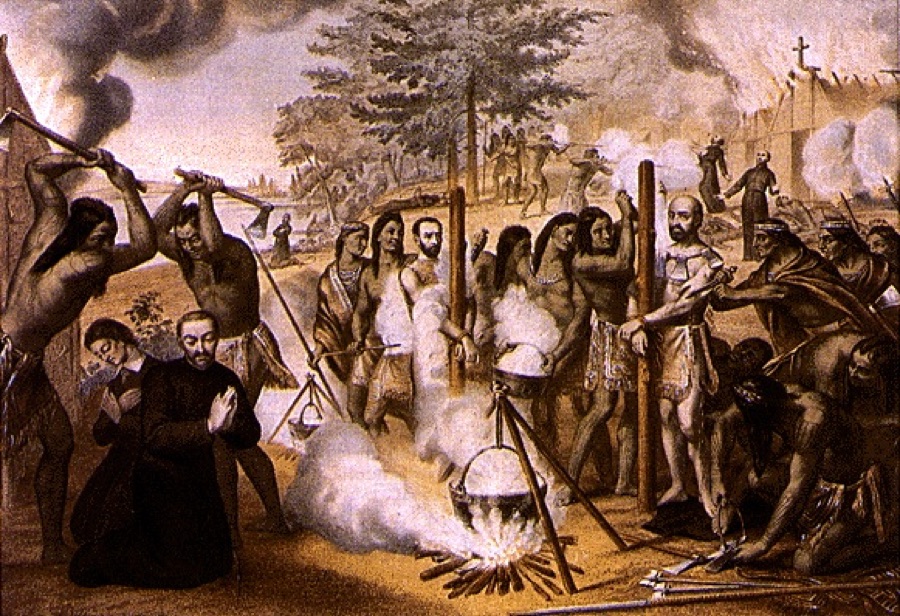 The Canadian Martyrs (Jesuit devotional image, 1925-1930; BAnQ)